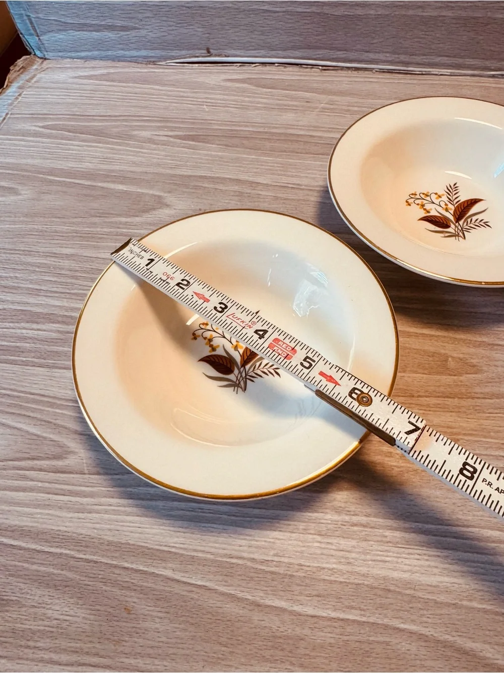 Set 2 Vintage Lifetime China Co Linden Rimmed Fruit Dessert Bowls 6.5